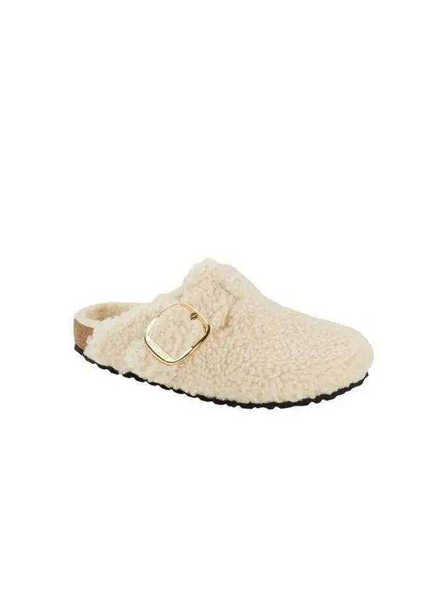 Boston Big Buckle Teddy Rivet Logo OS Boston Shearling Clog Beige - BIRKENSTOCK - BALAAN 1