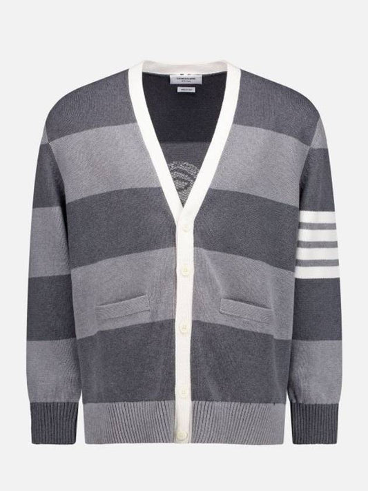 Pattern Intarsia Striped Cardigan MKC543AY3016 - THOM BROWNE - BALAAN 2