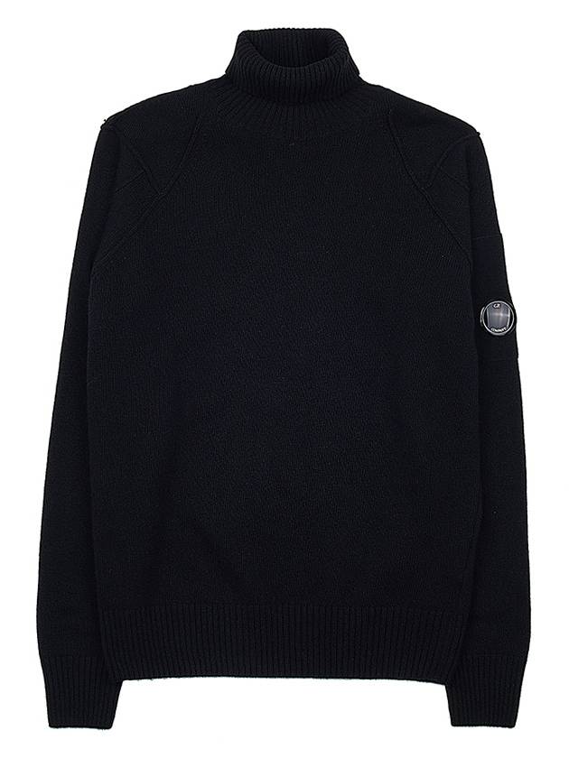 Lens Detail Lambswool Turtleneck Black - CP COMPANY - BALAAN 2