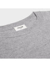 Triomphe Patch Crew Neck Wool Cashmere Knit Top Grey - CELINE - BALAAN 3