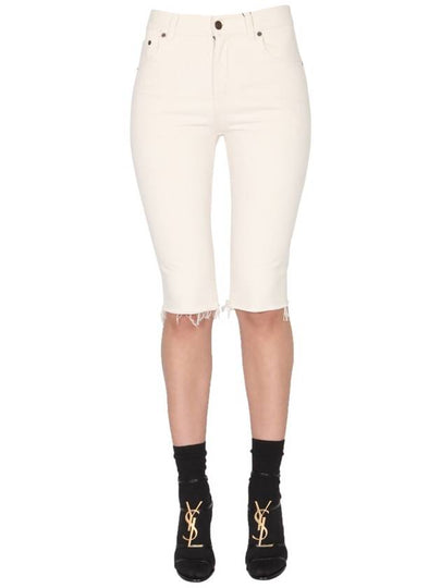 Women's Shorts Ivory - SAINT LAURENT - BALAAN 2