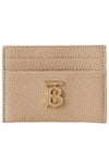 TB Grainy Leather Card Wallet Haute Beige - BURBERRY - BALAAN 2