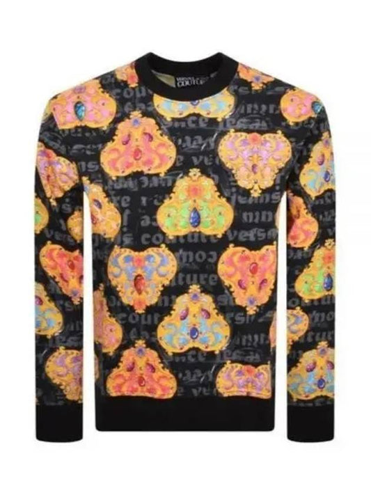 Heart Print Sweatshirt Black - VERSACE - BALAAN 2