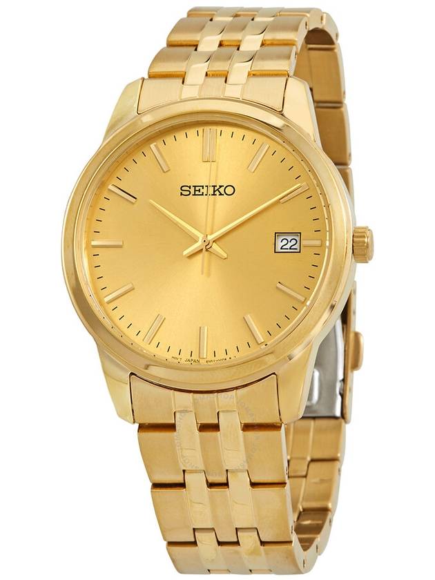 Seiko Essentials Quartz Champagne Dial Men's Watch SUR442 - SEIKO - BALAAN 1