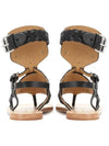 Jaili Leather Sandals Black - ISABEL MARANT - BALAAN 4