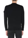 Light Wool Crewneck Knit Top Black - STONE ISLAND - BALAAN 3