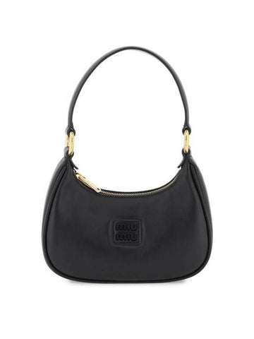 Softy Padded Shoulder Bag Black - MIU MIU - BALAAN 1