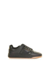 SL 61 Logo Signature Leather Low Top Sneakers Black - SAINT LAURENT - BALAAN 2