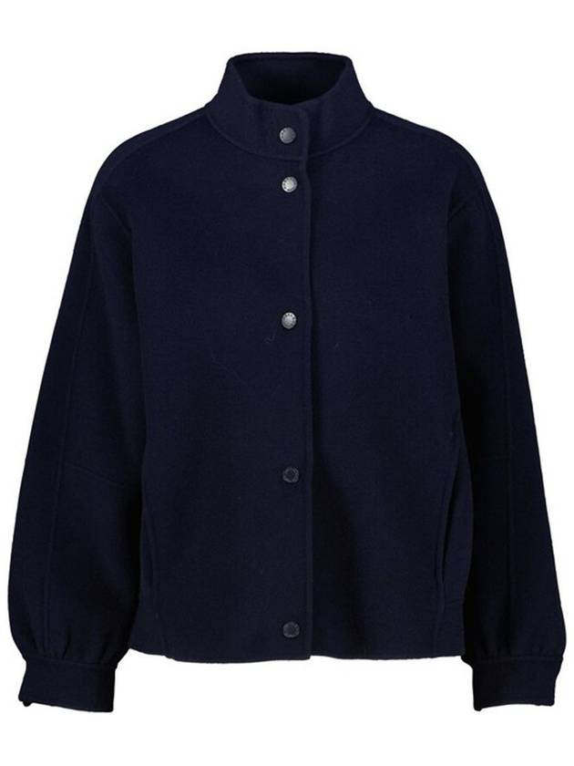 Agitare Wool Bomber Jacket Navy - MAX MARA - BALAAN 2