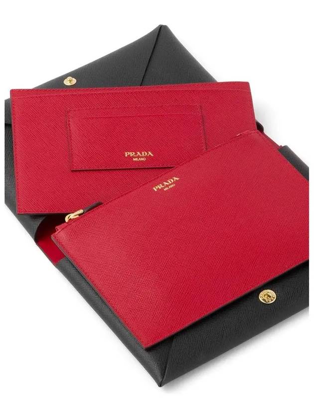 Saffiano Document Clutch Bag Black - PRADA - BALAAN 5