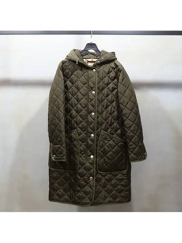 8074523 Khaki color nylon 100 quilted women s long padding - BURBERRY - BALAAN 1