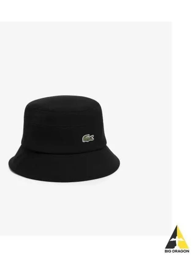 Wool Twill Bucket Hat Black - LACOSTE - BALAAN 1