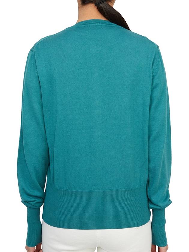 Bea Embroid Logo Cotton Cardigan Blue - VIVIENNE WESTWOOD - BALAAN 8