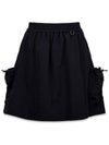 Women s Patch Sling Skirt Black MCFW24SK1BK - MACKY - BALAAN 3