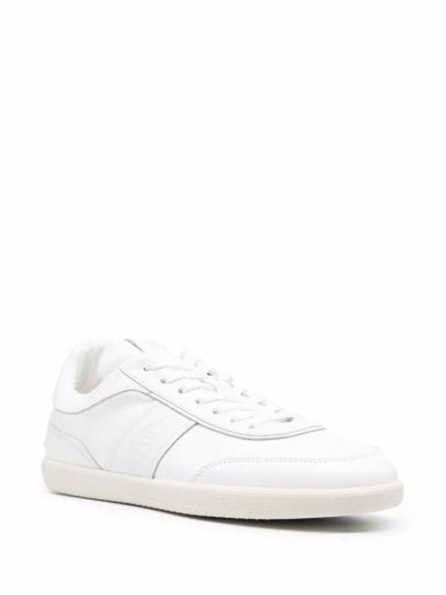 Men's Tabs Leather Low Top Sneakers White - TOD'S - BALAAN 4