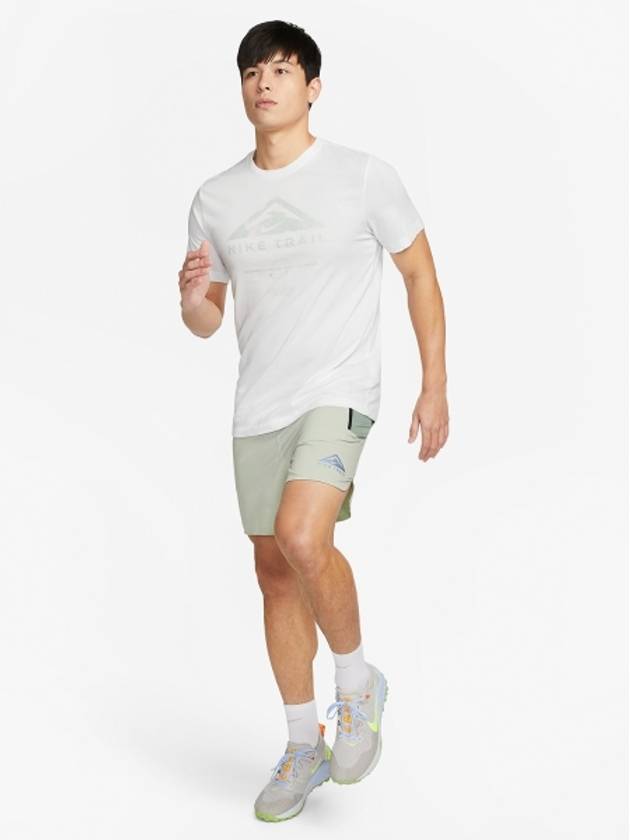 Men's Dry Fit Run Trail Short Sleeve T-Shirt White - NIKE - BALAAN 5