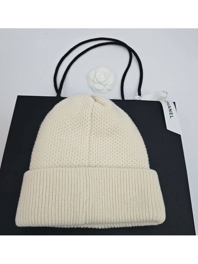 Women s Beanie White Cashmere Black CC Logo AAA398 - CHANEL - BALAAN 6