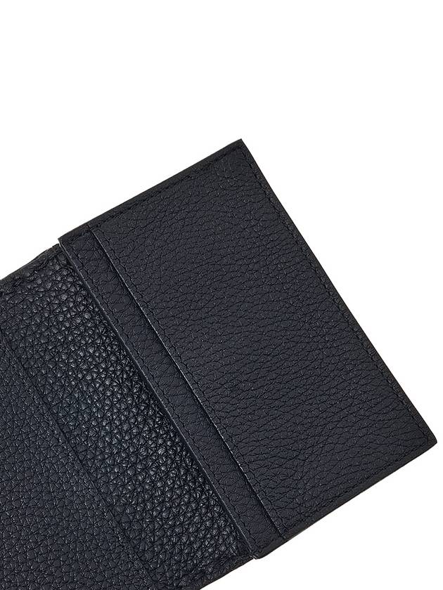 Selleria Logo Leather Card Wallet Black - FENDI - BALAAN 8