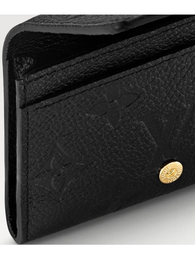 Monogram Embossed Leather Card Wallet Black - LOUIS VUITTON - BALAAN 5