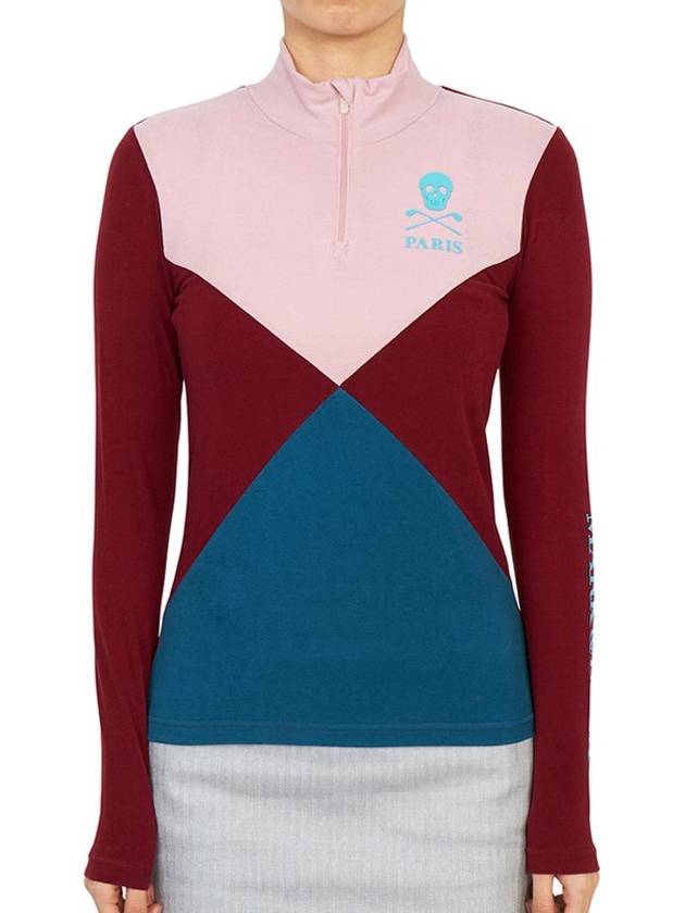 Golf Wear Women s Long Sleeve T Shirt MLW 2C AC01 BURGUNDY - MARK & LONA - BALAAN 1