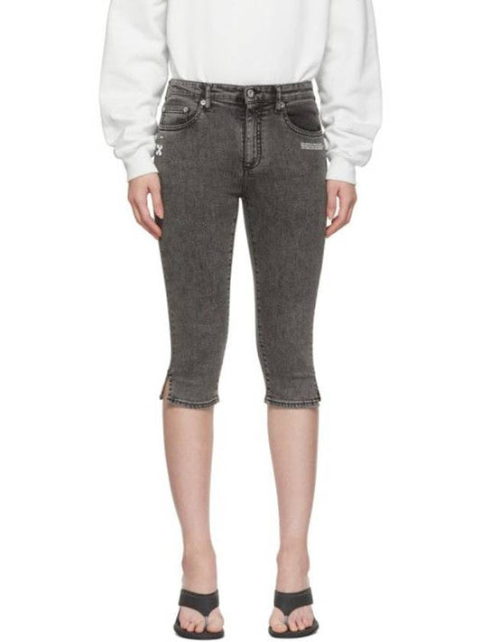 OFF-WHITE Skinny Cropped Capri Jeans - OFF WHITE - BALAAN 2