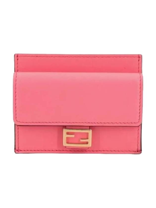 FF Baguette Flap Card Wallet Rosa - FENDI - BALAAN 1