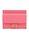 FF Baguette Flap Card Wallet Rosa - FENDI - BALAAN 1