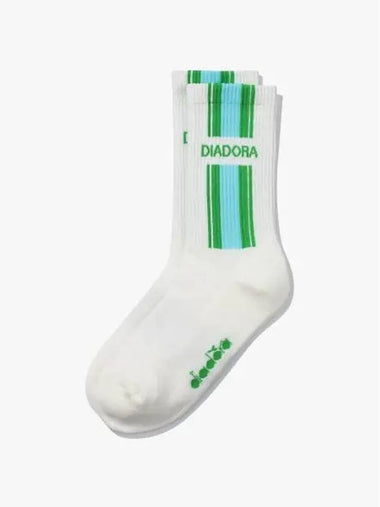 Diadora Striped Jacquard Quarter Socks GREEN - DIADORA - BALAAN 1