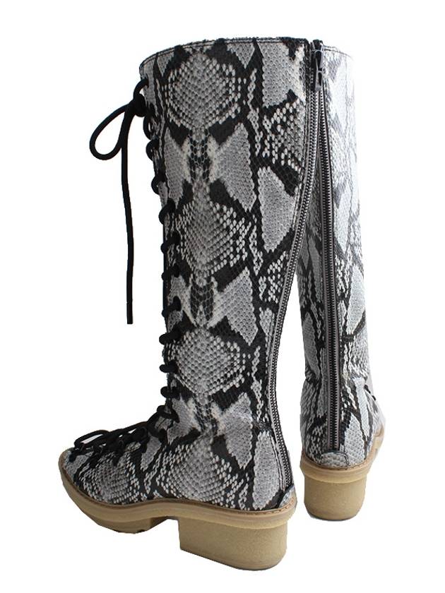 Python pattern lace up long boots 240 - 3.1 PHILLIP LIM - BALAAN 4