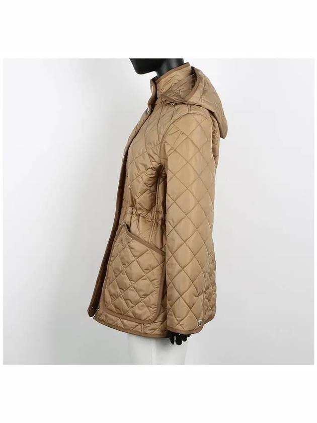 Diamond Quilted Nylon Jacket Archive Beige - BURBERRY - BALAAN 4