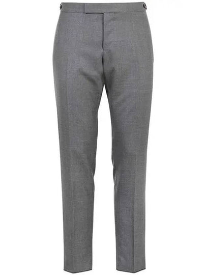 Low Rise Side Tab Wool Slacks Grey - THOM BROWNE - BALAAN 2