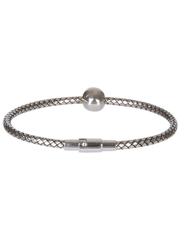 Skull Head Metal Cord Bracelet Silver - ALEXANDER MCQUEEN - BALAAN 3