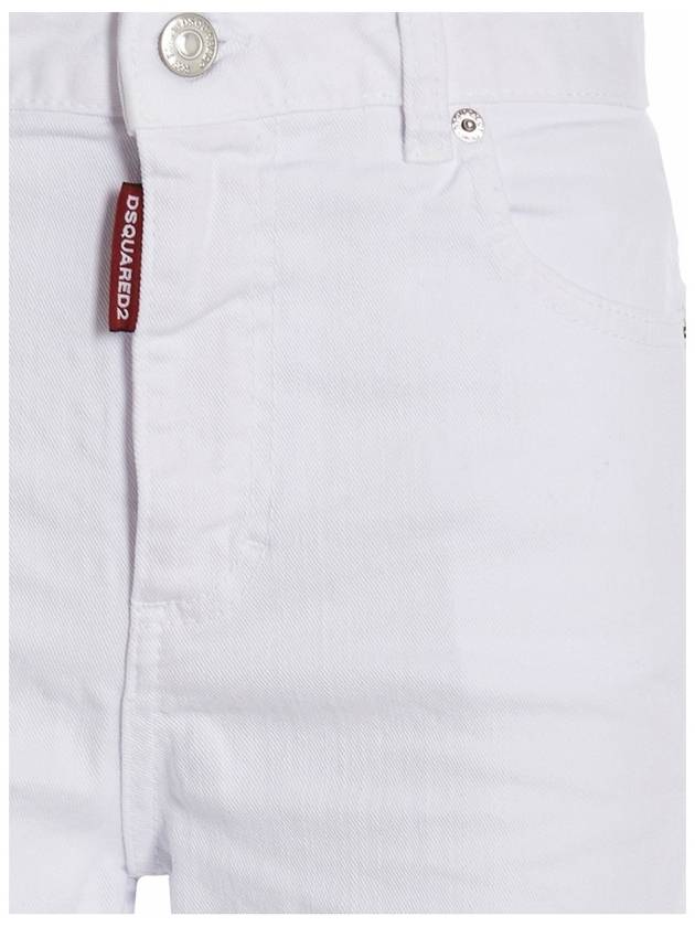 Crop Wide Jeans White - DSQUARED2 - BALAAN 4