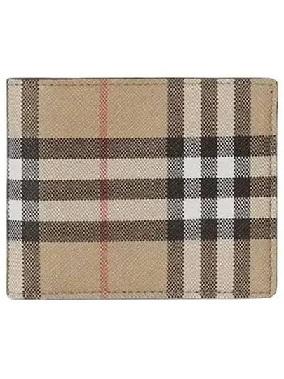 Vintage Check Half Wallet Beige - BURBERRY - BALAAN 2