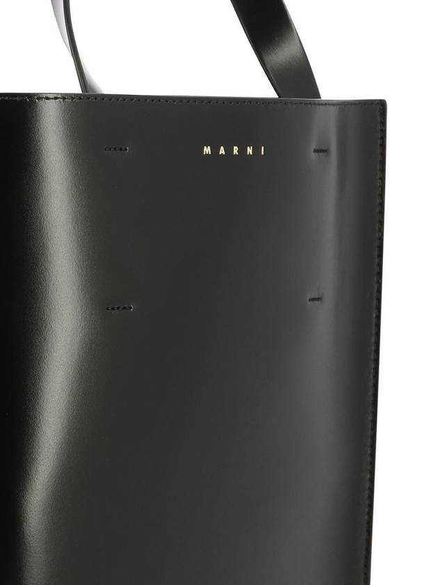 Museo Small Leather Tote Bag Black - MARNI - BALAAN 4