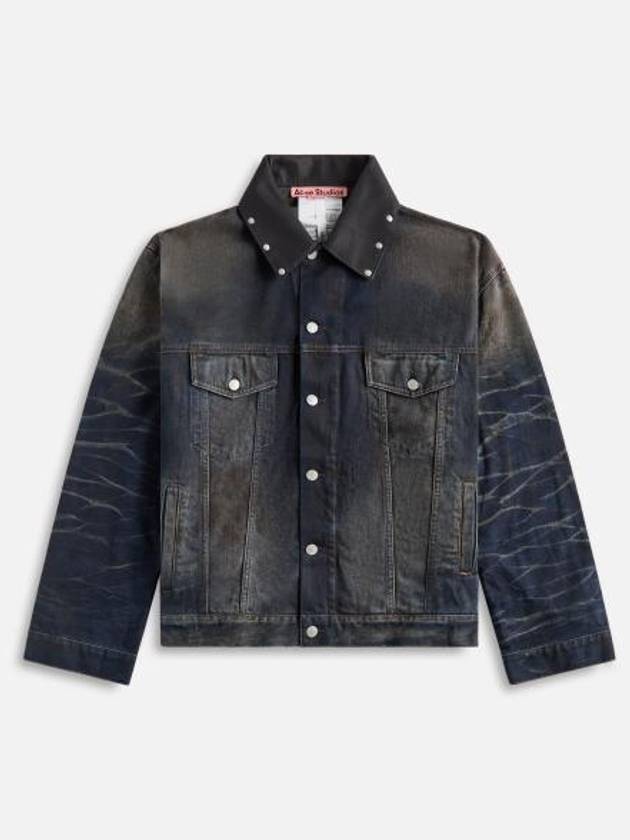 Oversized Denim Jacket Dark Blue Wash - ACNE STUDIOS - BALAAN 2