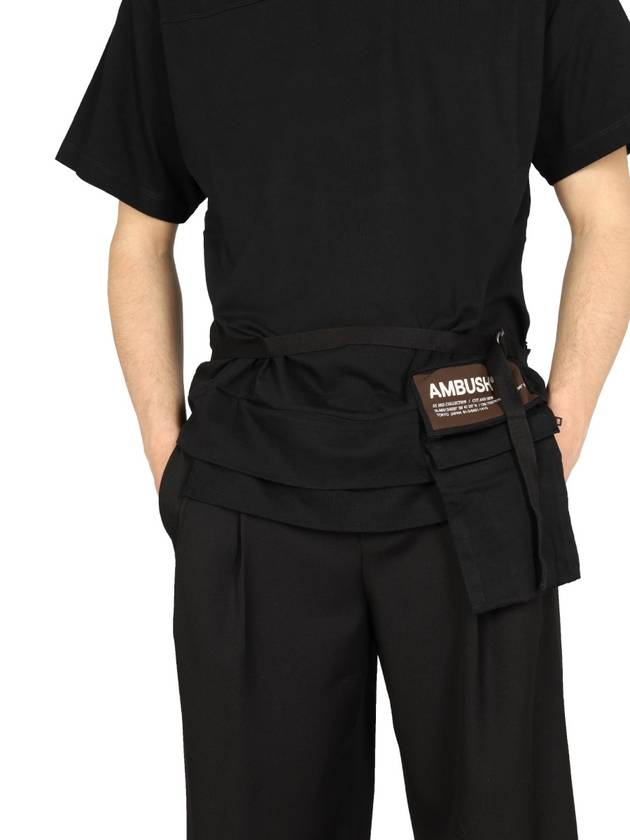 Men's Waist Pocket Short Sleeve T-Shirt Black Chocolate - AMBUSH - BALAAN 5