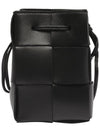 Intrecciato Cassette Small Bucket Bag Black - BOTTEGA VENETA - BALAAN 1