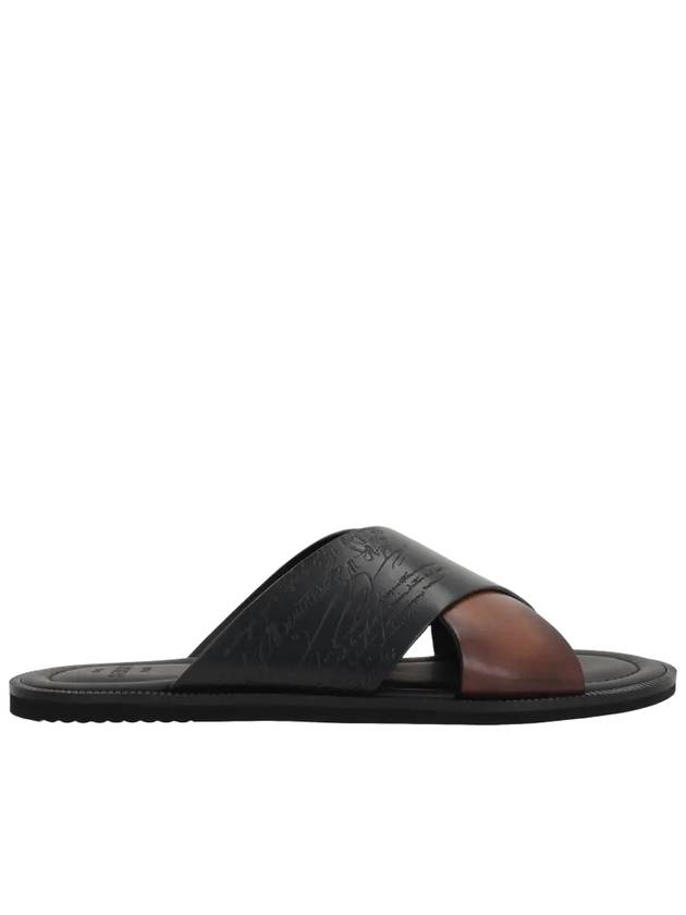 Sifnos Scritto Leather Sandal Cacao Intenso - BERLUTI - BALAAN 2