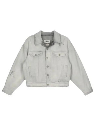 MM6 Sports Jacket White Jumper - MAISON MARGIELA - BALAAN 1