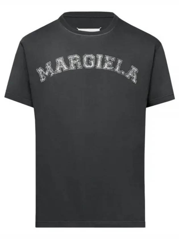 Logo Print Cotton Short Sleeve T-Shirt Black - MAISON MARGIELA - BALAAN 2