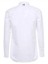 Men's Logo Patch Classic Cotton Long-Sleeve Shirt White - THOM BROWNE - BALAAN 3