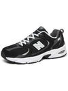 530 Classic Logo Low Top Sneakers Black - NEW BALANCE - BALAAN 5