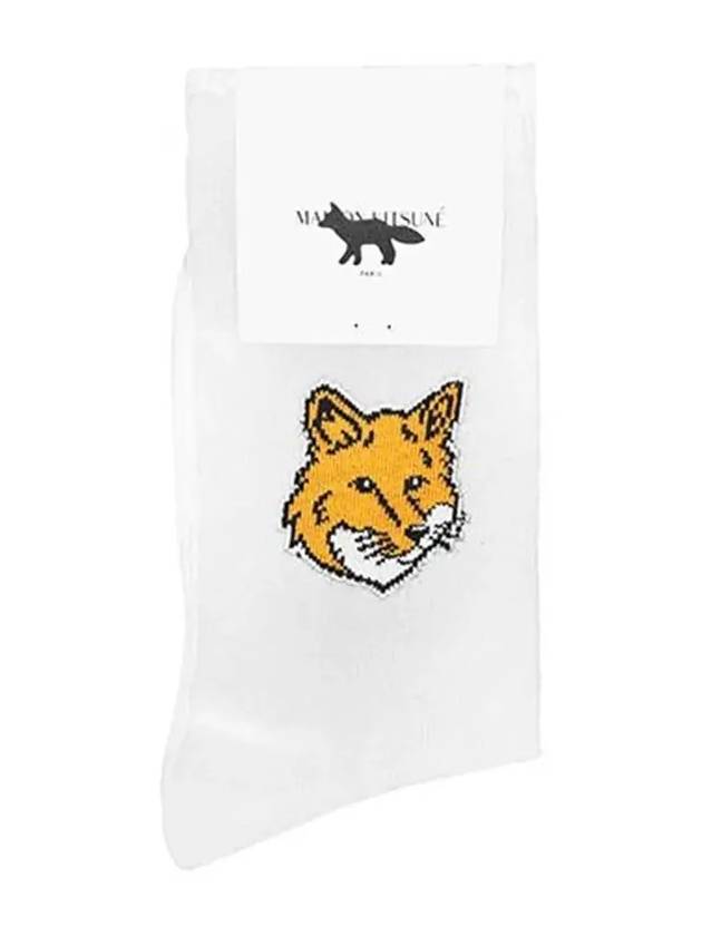 Fox Head Socks White - MAISON KITSUNE - BALAAN 4