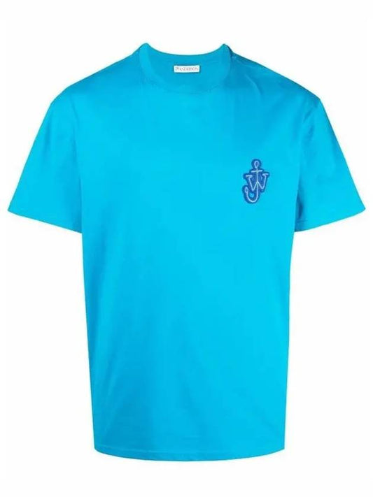 Anchor Patch Cotton Short Sleeve T-Shirt Blue - JW ANDERSON - BALAAN 2