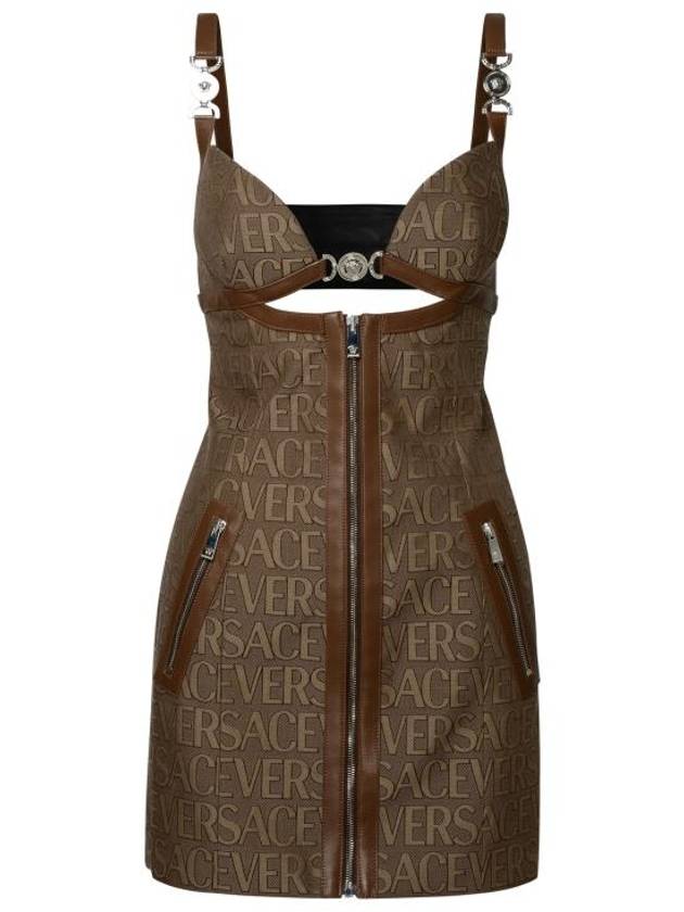 short dress 1011233 1A033152N740 Brown - VERSACE - BALAAN 1