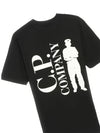 Jersey Reverse Print Short Sleeve T-Shirt Black - CP COMPANY - BALAAN 5