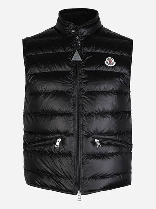 Gui Logo Patch Padded Vest Black - MONCLER - BALAAN 2