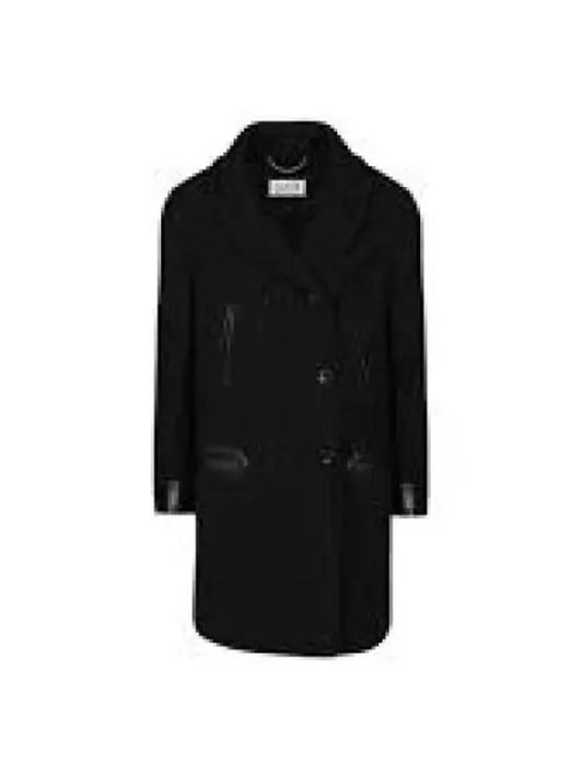 Men's Wool Double Coat Black - MAISON MARGIELA - BALAAN