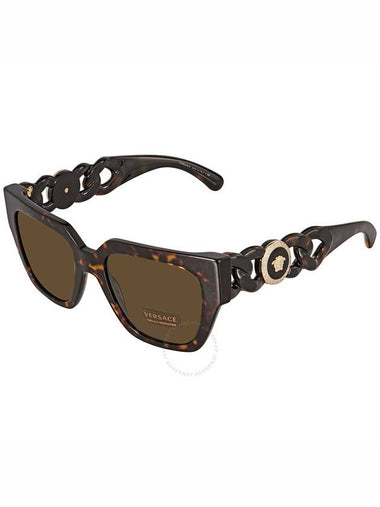 Versace Dark Brown Square Ladies Sunglasses VE4409 108/73 53 - VERSACE - BALAAN 1